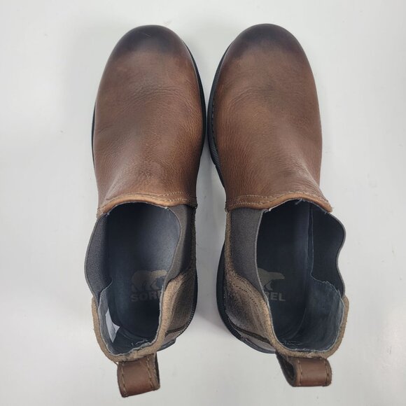 Sorel Men's Brown Leather Ankle Chelsea Boots NM3839-269 US Size 7.5 - Picture 6 of 8